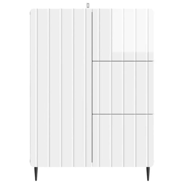 Maison Exclusive - Buffé Vit glänsande 66 x 34,5 x 91,5 cm Ingenjörsträ