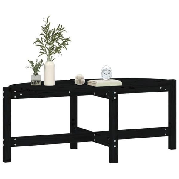 Bord - EKSKLUSIV HUS - 118 x 63 x 45 cm - Massivt fyrretræ - Rektangulær - Sort Svart