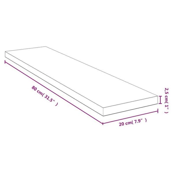 Maison Exclusive - Seinähylly 80x20x2,5 cm bambu