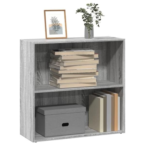Maison Exclusive - Sonoma grå bibliotek 80x30x77 cm ingeniørtræ