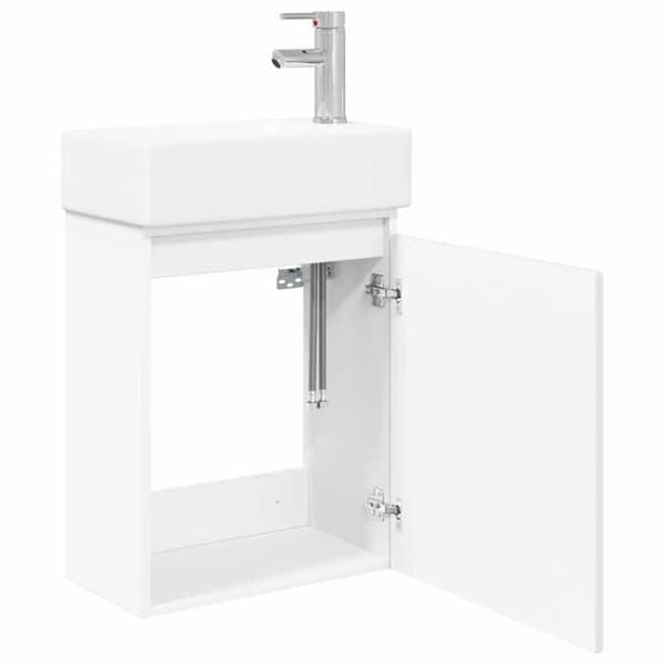 Maison Exclusive - Badrumsmöbel med kran Vit 45,5 x 25,5 x 84 cm Vit