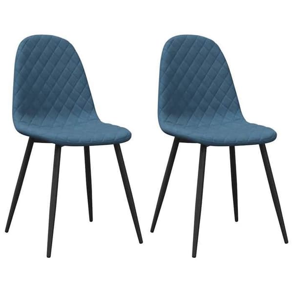 Maison Exclusive - Matstolar set om 2 Blå Sammet