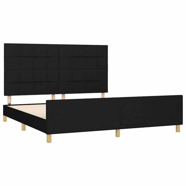 Maison Exclusive - Sengestel uden madras sort 180x200 cm stof