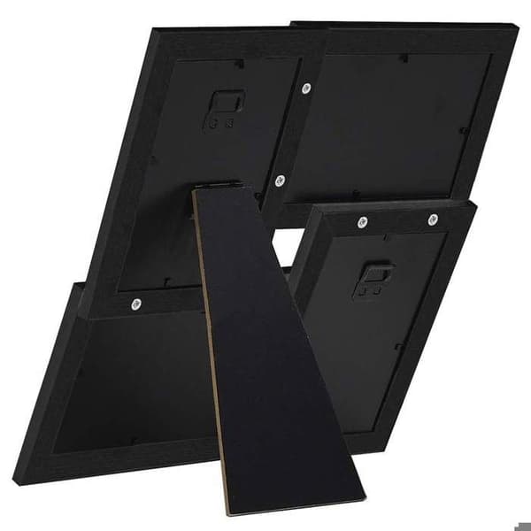 Maison Exclusive - Valokuvakehysten kollaasimalli 4x (10x15 cm) Musta MDF