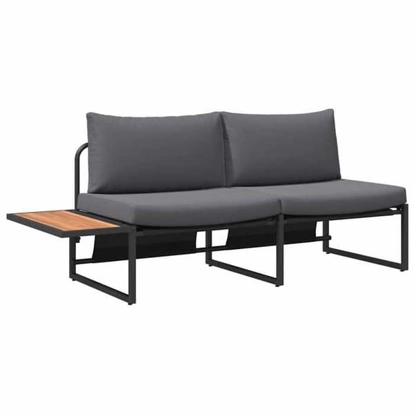 Havemøbel - EKSKLUSIV HUS - 200,5x70x85,5 cm - Antracit - Stål - 2 pladser antracit