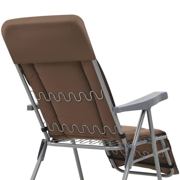 Maison Exclusive - Fällbara stolar med kuddar, set om 2, brun