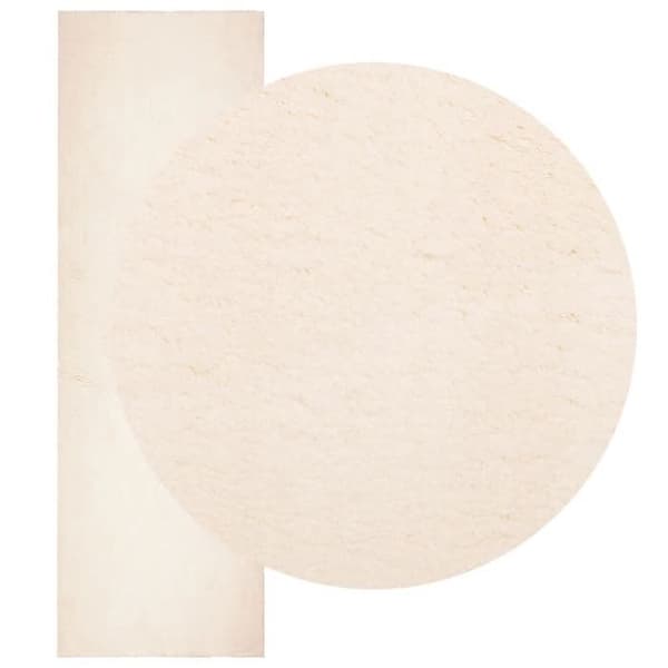 Maison Exclusive - HUARTE tæppe med bløde kort hår og vaskbart beige 80x250 cm