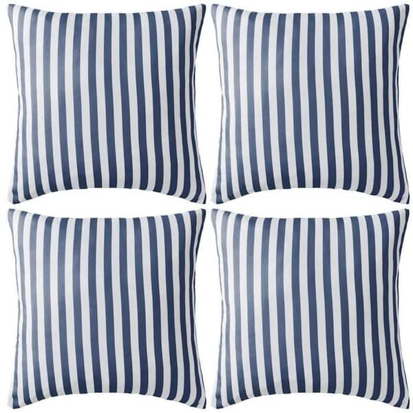 Maison Exclusive - Utomhus kuddar set om 4 Randig tryck 45 x 45 cm Blå