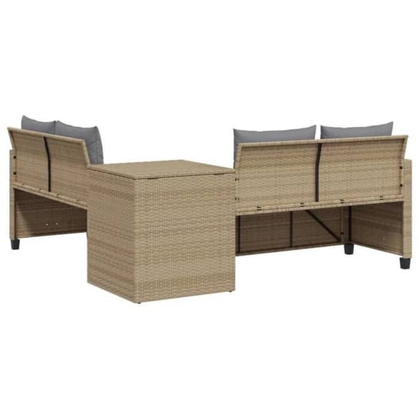 Maison Exclusive - Have sofa med bord og puder i L-form beige