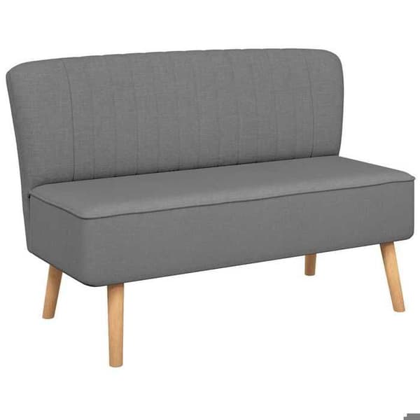 Maison Exclusive - Sofa 117 x 55,5 x 77 cm Lys grå stof ljusgrått