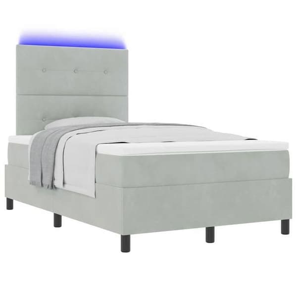 Maison Exclusive - LED-jousipatja Harmaa 120 x 200 cm Sametti