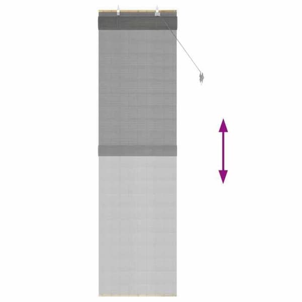 Rullaverho - EXKLUSIIVINEN KOTI - 70 x 220 cm - Harmaa - Luonnollinen bambu Grå