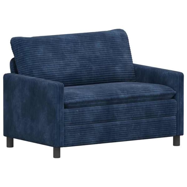 Maison Exclusive - 2-delars soffgrupp i marinblå polyester