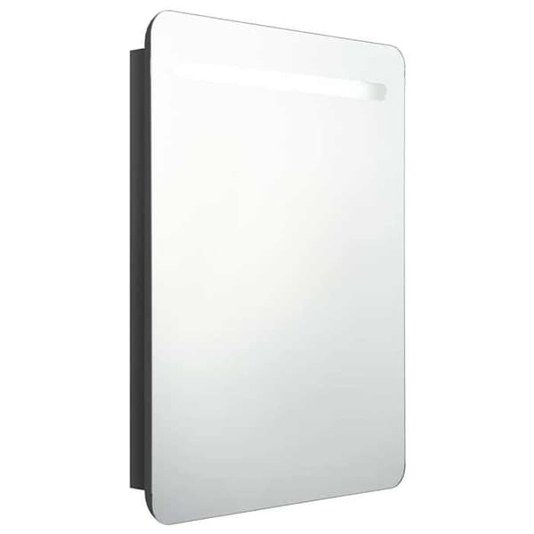 Maison Exclusive - Badeværelsesskab med LED-spejl sort højglans 60x11x80 cm