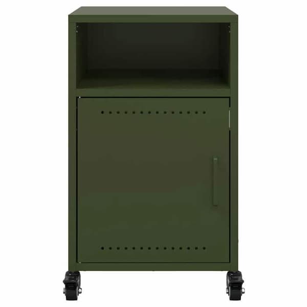 Maison Exclusive - Natborde 2 stk olivengrøn 36x39x59 cm stål