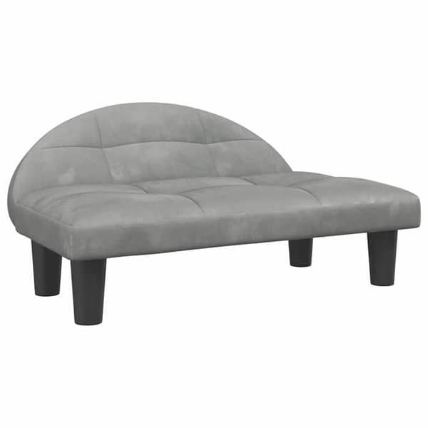 Maison Exclusive - Ljusgrå hundsäng 70x52x30 cm sammet Ljusgrått