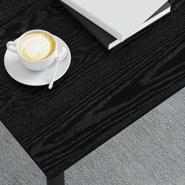 Maison Exclusive - Sofabord Eg sort 100 x 100 x 45 cm Ingeniørtræ