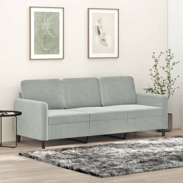 Maison Exclusive - 3-personers Sofa Lys Grå 180 cm Velour