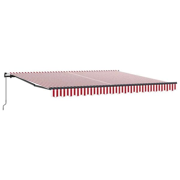 Maison Exclusive - Fällbart tak Röd och Vit 400 × 350 cm