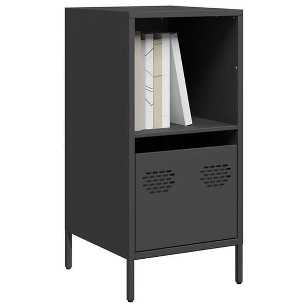 Maison Exclusive - Buffet sort 35x39x73,5 cm koldvalset stål