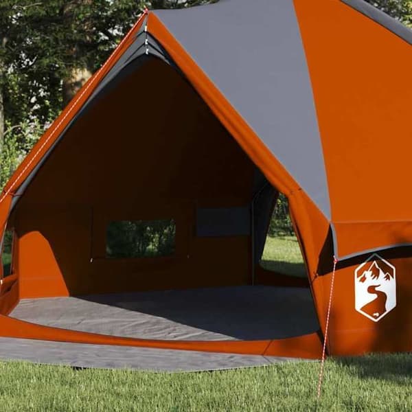 Maison Exclusive - Teepee-tält för 8 personer Grå och orange