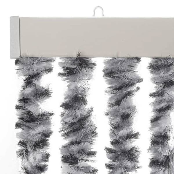 Maison Exclusive - Harmaa ja musta-valkoinen hyttysverkko 90x220 cm chenille