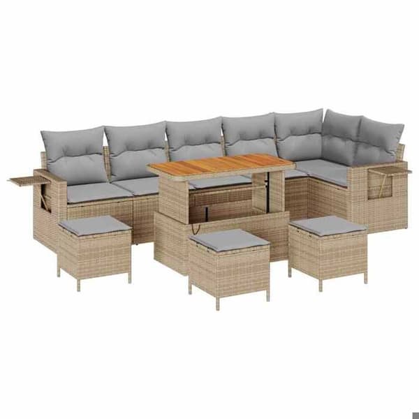 Maison Exclusive - 12 osan puutarhakalustesarja Beige ja Vaaleanharmaa