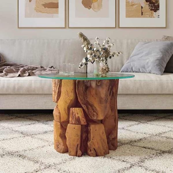 Maison Exclusive - Soffbord av massivt teakflytande trä 60 cm kastanj