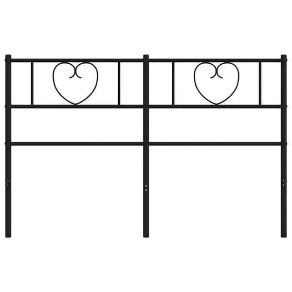Maison Exclusive - Erstatnings hovedgærde i sort metal 160 cm