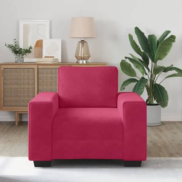 Maison Exclusive - Bordeaux punainen nojatuoli sohva 100x77x82 cm sametti