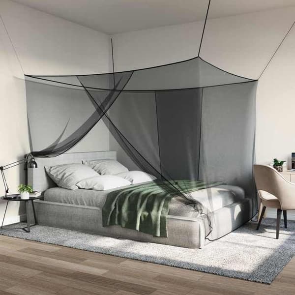 Maison Exclusive - Myggenet til seng 3 stk 156 mesh Sort Polyester