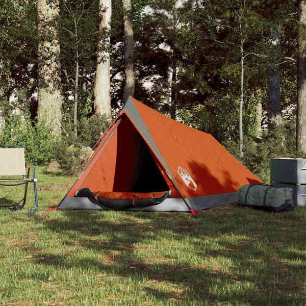 Maison Exclusive - 2 hengen harmaa ja oranssi vedenpitävä teltta