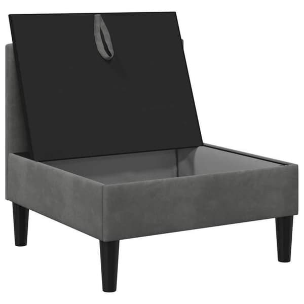 Maison Exclusive - Mellem sofa med opbevaring Mørkegrå Velour