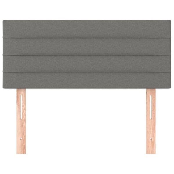 Maison Exclusive - Mörkgrå sänggavel 100x5x78/88 cm Tyg Mörkgrå