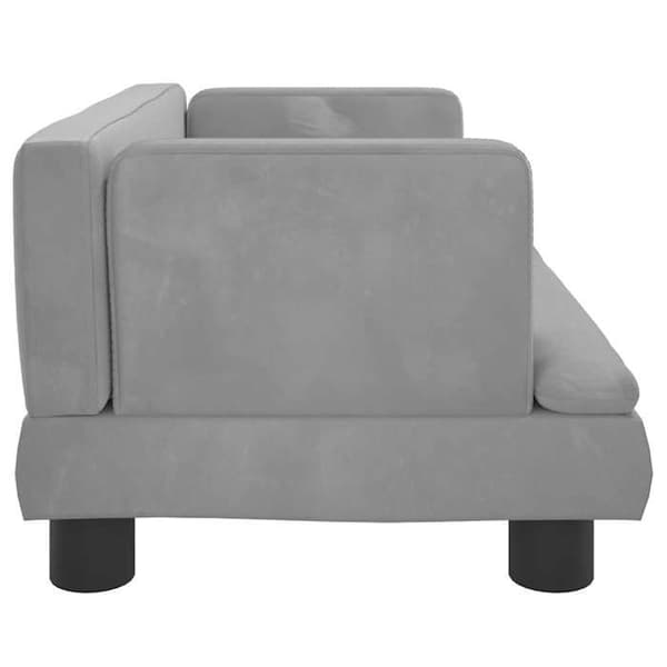 Maison Exclusive - Ljusgrå hundsäng 60x40x30 cm sammet ljusgrått