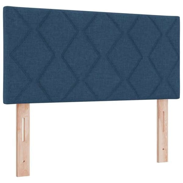 Maison Exclusive - Boxspring-sänky sinisellä patjalla 90 x 190 cm Kangas