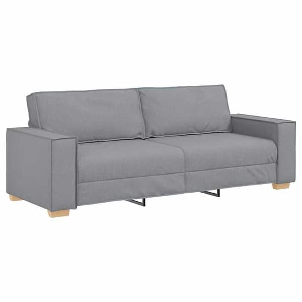 Maison Exclusive - 2-delars soffgrupp med ljusgrå tygkuddar Ljusgrått
