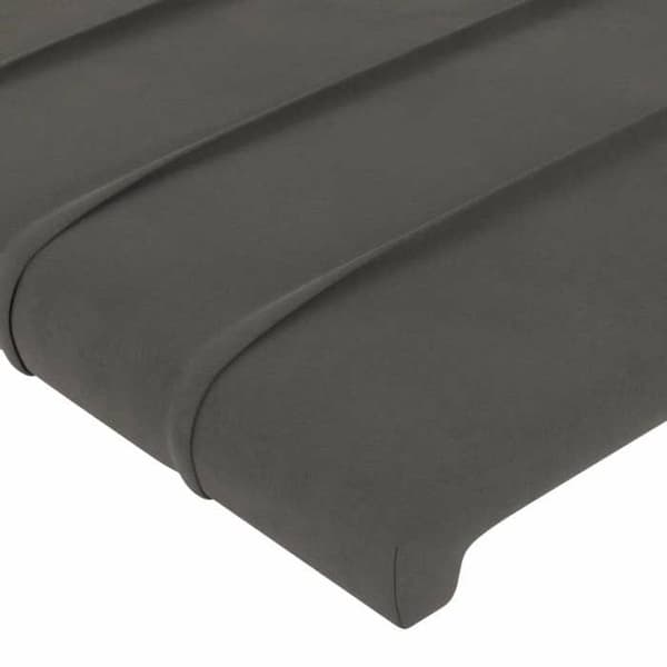 Maison Exclusive - LED-päätyharso Tummanharmaa 147x16x118/128 cm Sametti mörkgrå