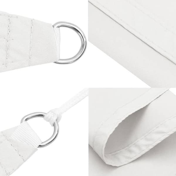 Parasollskärm - Exklusivt Hem - Triangulär - 5x5x5 m - Matt Vit UV-skyddande Matt vit