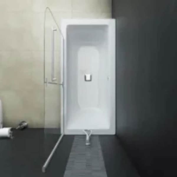 Maison Exclusive - Fällbar duschkabin 2 paneler ESG 120x140 cm