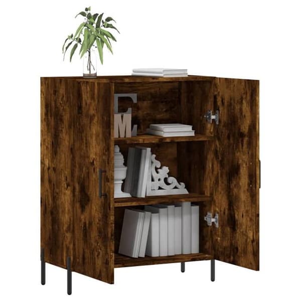 Maison Exclusive - Buffé i rökig ek 69,5x34x90 cm ingenjörsträ