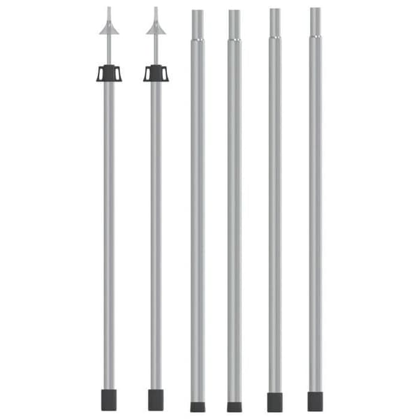 Maison Exclusive - Telttaputket 102-260 cm 2 kpl Alumiini