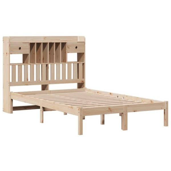 Maison Exclusive - Kirjahyllyvuode ilman patjaa 135x190 cm massiivipuusta