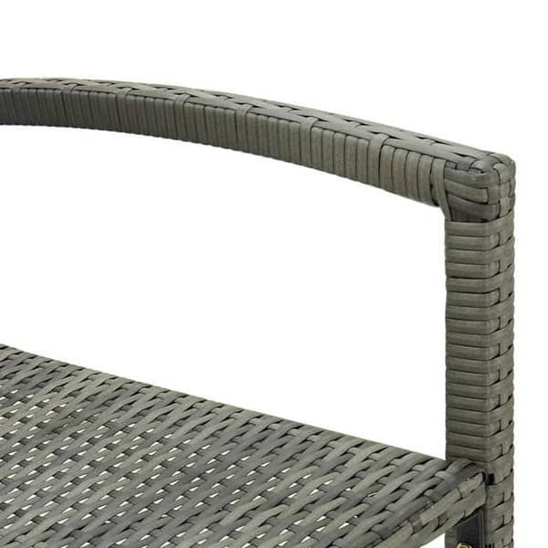 Maison Exclusive - Barstolar set om 4 grå vävd resin grå
