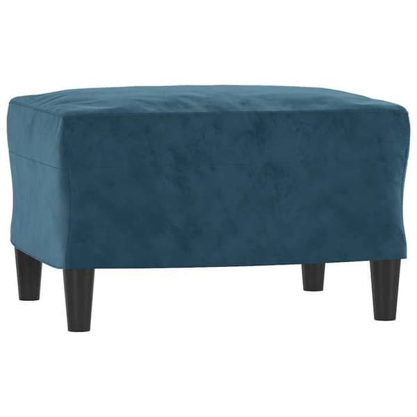 Maison Exclusive - 3-sitssoffa med fotpall Blå 180 cm Sammet