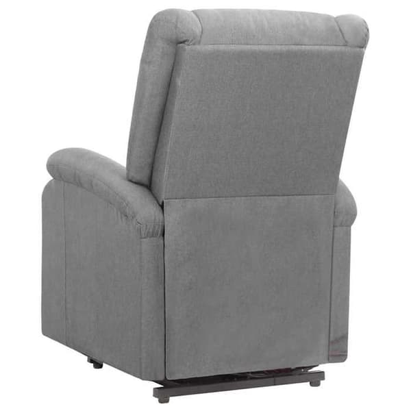 Elastisk massagefåtölj - EXKLUSIV HEM - Recliner - Elektrisk lyft - Massage 6 punkter - Ljusgrått tyg Ljusgrått