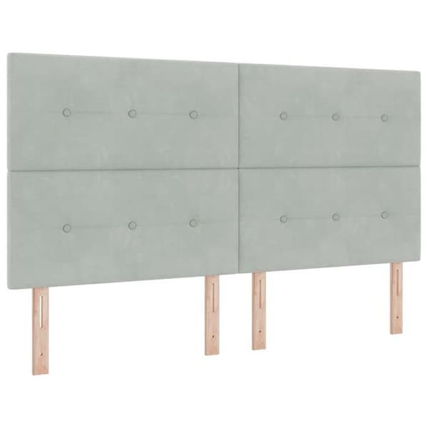Maison Exclusive - Vaaleanharmaa pääty 180 cm Sametti Ljusgrått