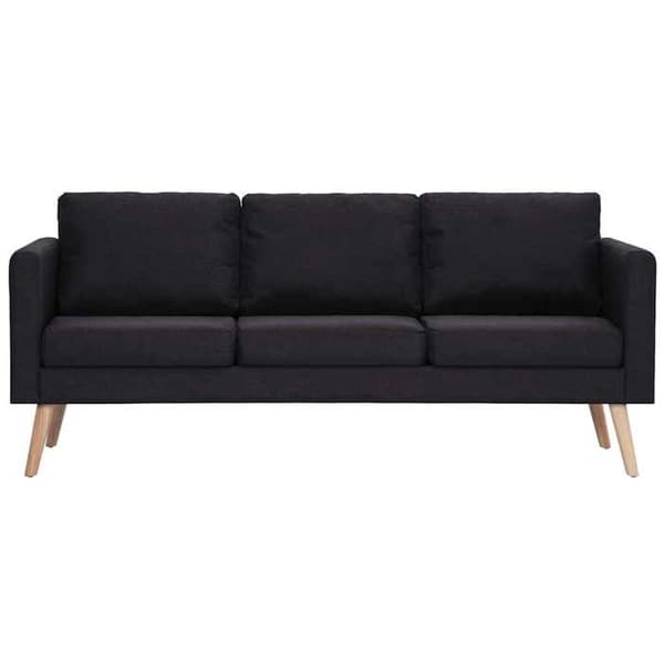 Maison Exclusive - Sofa til 3 personer i sort stof Svart