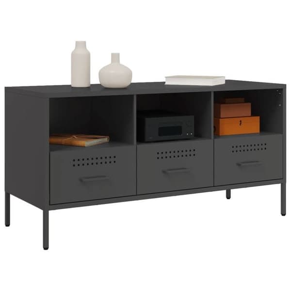 Maison Exclusive - Sort TV-møbel 100,5x39x50,5 cm stål