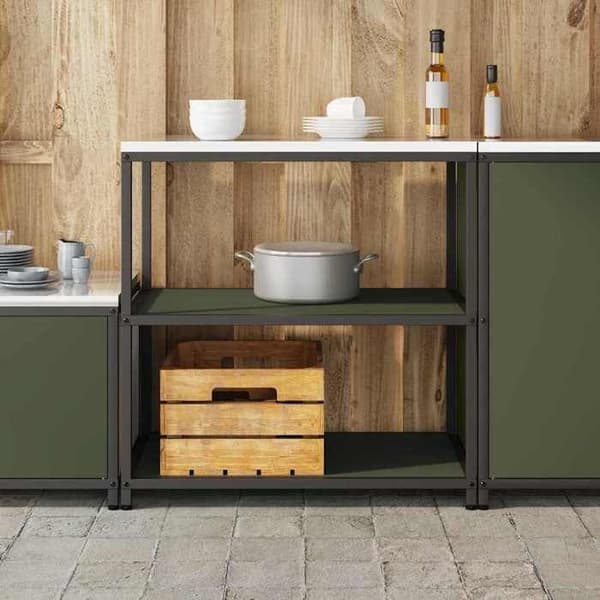 Köksställ - EXKLUSIVT HEM - HATTEM - Olivgrön - 90x50x92 cm - Stålram